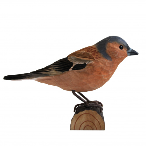 Wildlife Garden wood-carved bird - chaffinch