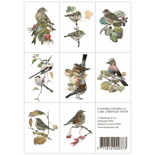 Koustrup & Co. card folder - birds, autumn