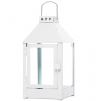 A2 Living lantern in steel, white - 25 cm