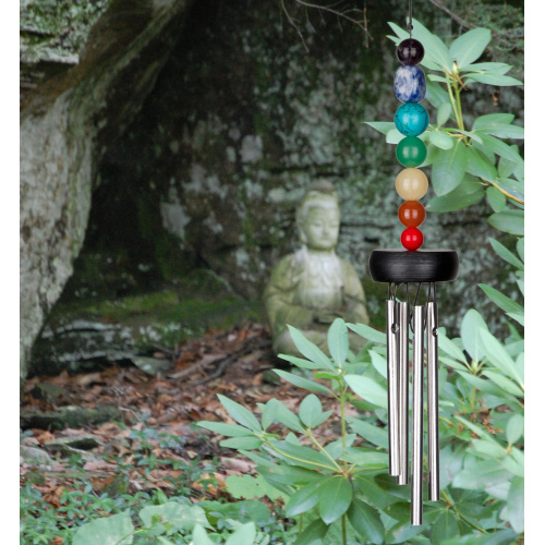 Woodstock wind chime, 29 cm - Chakra, 7 stones