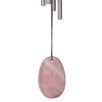 Woodstock wind chime, 30 cm - Precious stone, rose quartz