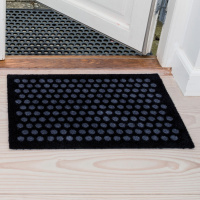 Tica door mat, dots/black - 40x60