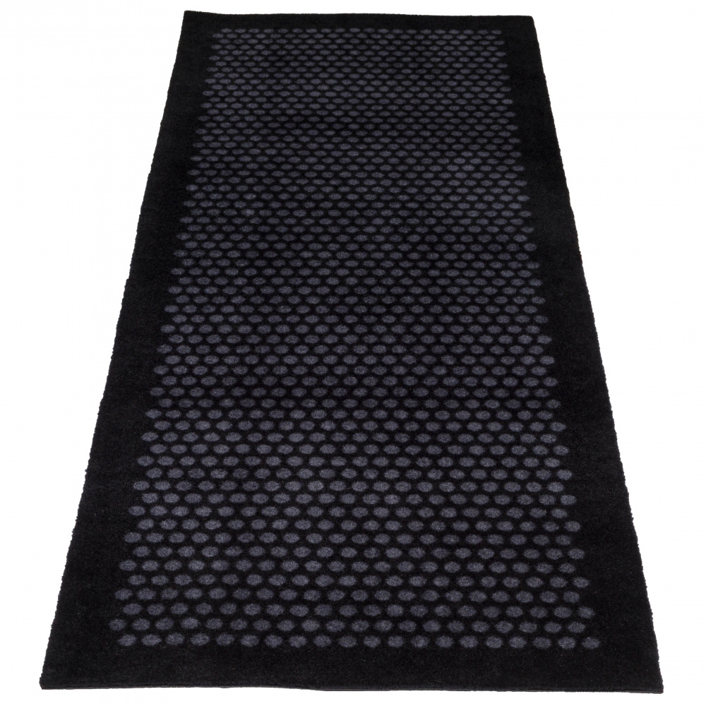 Tica door mat, dots/black - 67x200