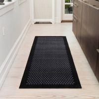 Tica door mat, dots/black - 67x200