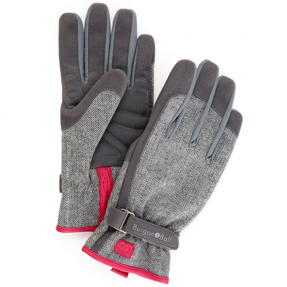 Burgon & Ball gardening gloves, ladies - gray tweed