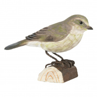 Wildlife Garden wood-carved bird - Spruce Warbler