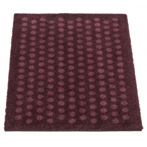 Tica door mat, dots/burgundy - 40x60