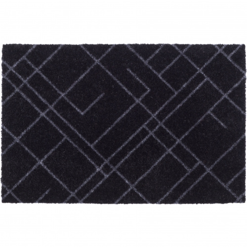 Tica deurmat, lijnen/zwart - 40x60