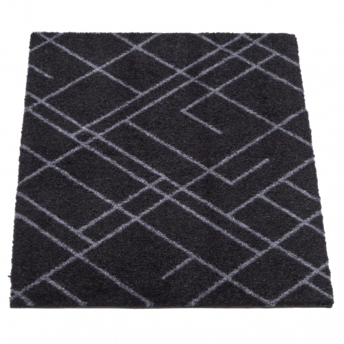 Tica door mat, lines/black - 40x60