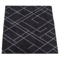 Tica deurmat, lijnen/zwart - 40x60