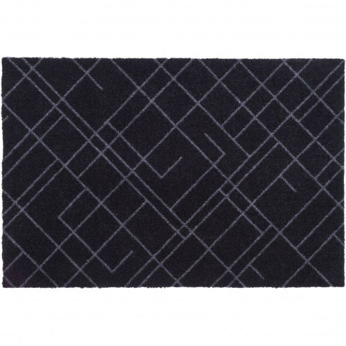Tica deurmat, lijnen/zwart - 60x90