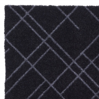 Tica deurmat, lijnen/zwart - 60x90