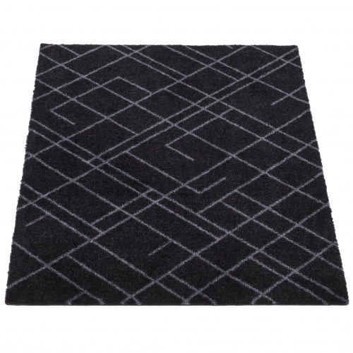 Tica door mat, lines/black - 60x90