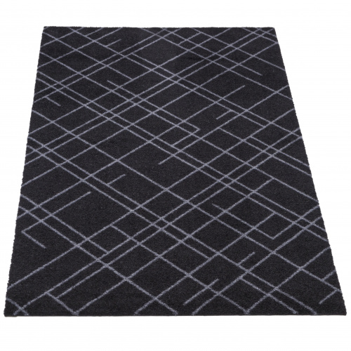 Tica deurmat, lijnen/zwart - 67x120