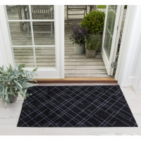 Tica deurmat, lijnen/zwart - 67x120