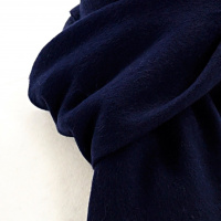 Tweedmill halsduk i lammull - Marinblå