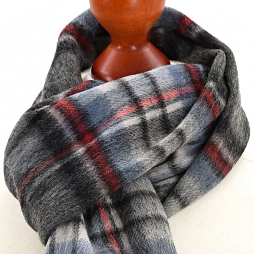 Tweedmill sjaal in lamswol - Grey Stewart