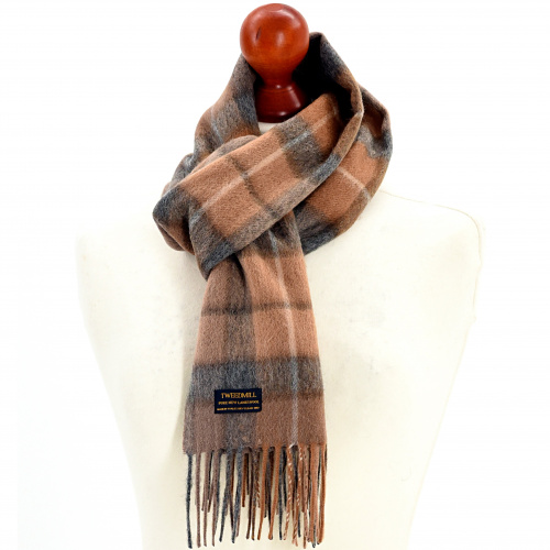 Tweedmill scarf in lambswool - Natural Buchanan