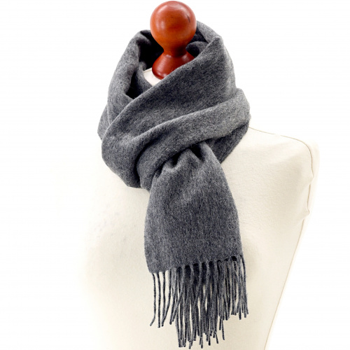 Tweedmill scarf in lambswool - Silver Grey