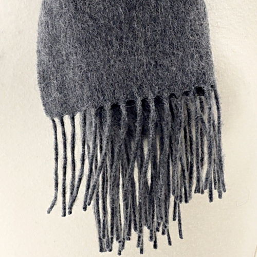Tweedmill sjaal in lamswol - Zilvergrijs