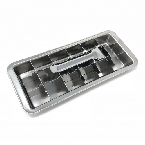 Pulito ice cube tray in stainless steel