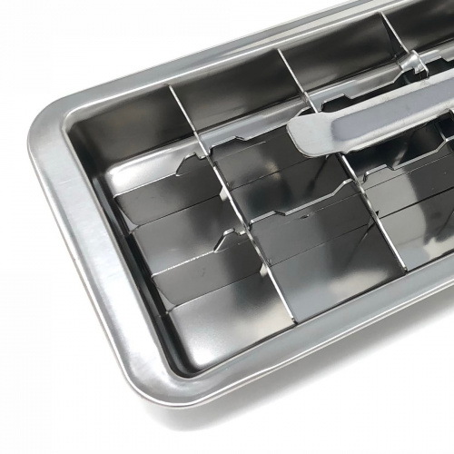 Pulito ice cube tray in stainless steel