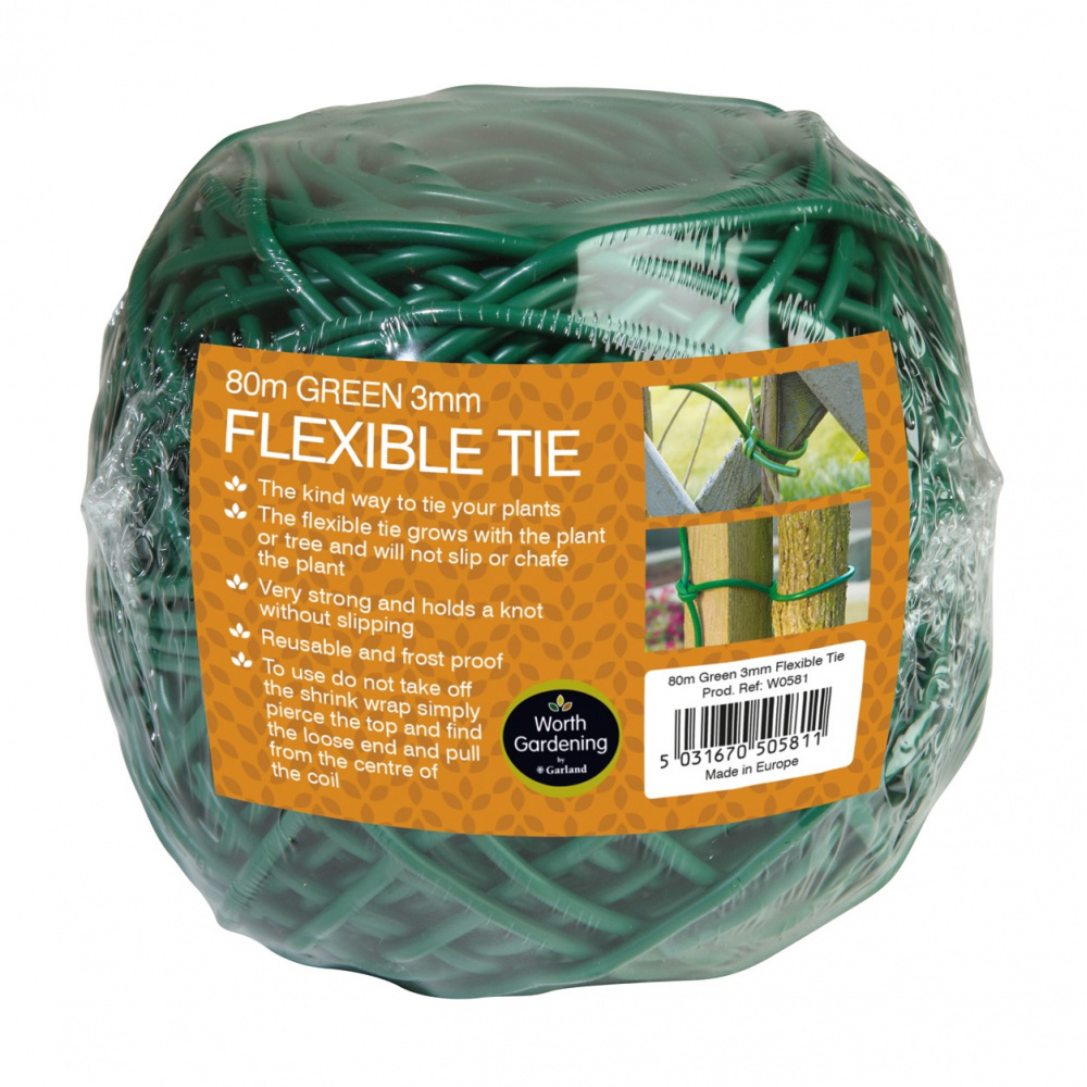 Garland flexible tying cord, 80 m - green