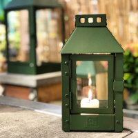 A2 Living lantern in steel, olive green - 25 cm