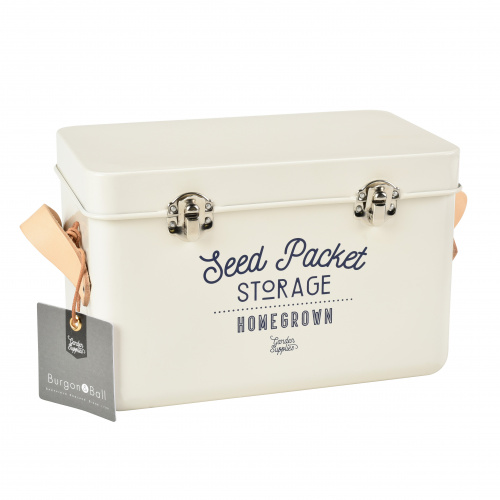 Burgon & Ball box for seed bags - light cream