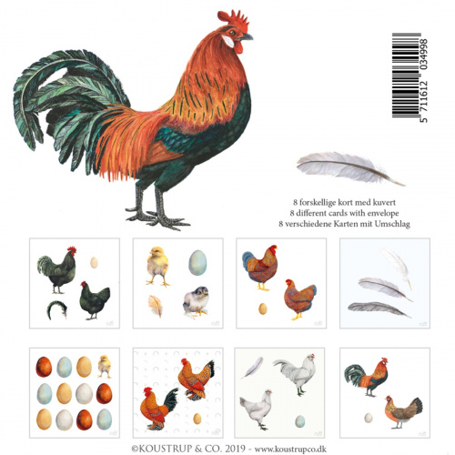 Koustrup & Co. Kartenmappe - Hühner