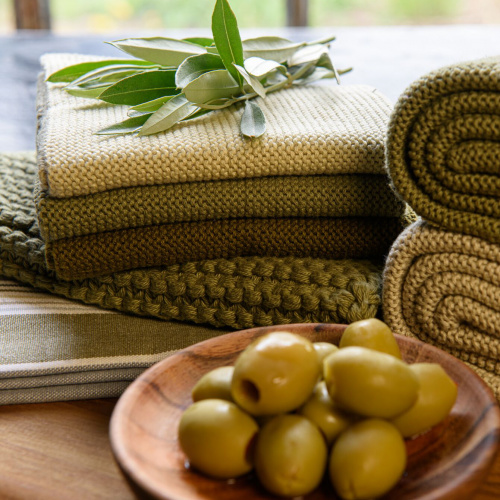 Solwang dishcloths, 3 pcs. - olive combi