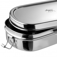 Lunchbox Pulito aus Edelstahl - oval