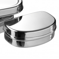 Pulito lunch box in stainless steel - oval