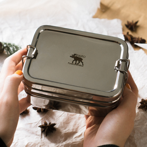 Pulito 3-in-1 food box in stainless steel
