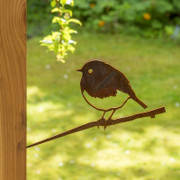 Metalbird bird in corten steel - red neck