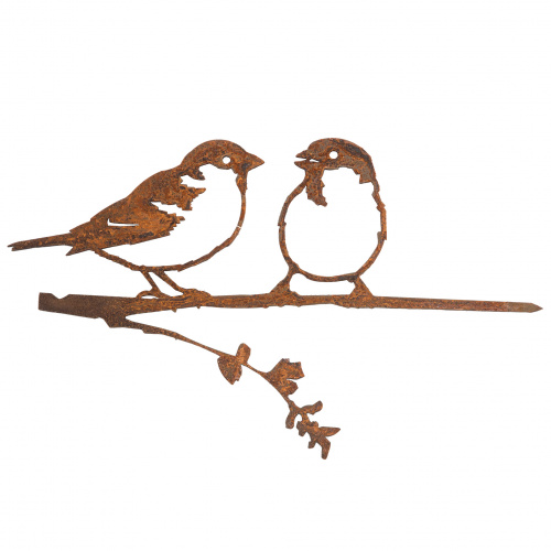 Metalbird bird in corten steel - house sparrow
