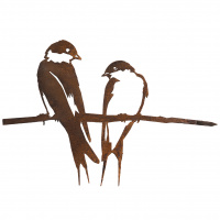 Metalbird bird in corten steel - swallows