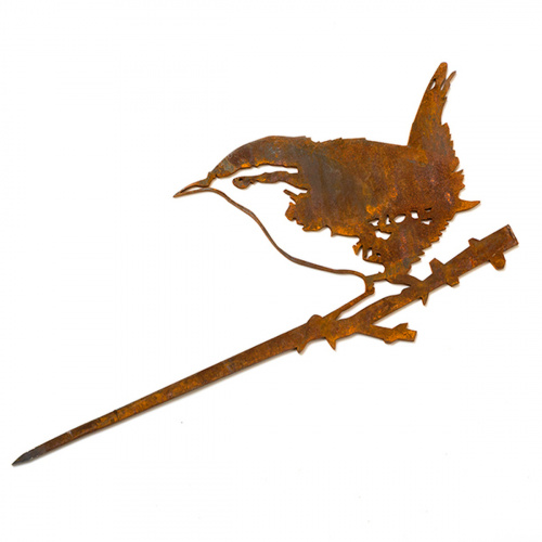 Metalbird Vogel aus Cortenstahl - Zaunkönig