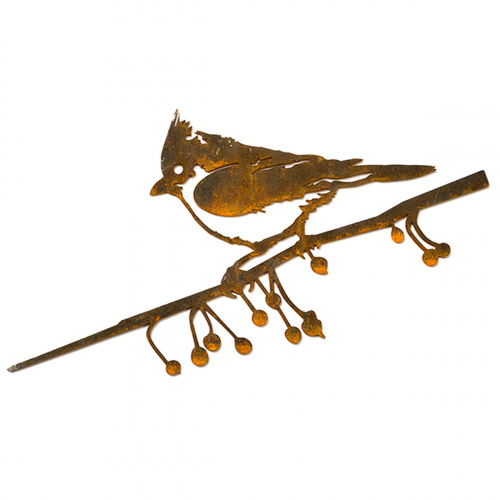 Metalbird bird in corten steel - top tit