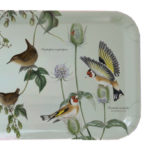 Koustrup & Co. tray, 32x15 - garden birds
