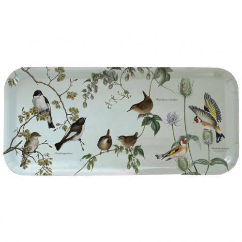 Koustrup & Co. bricka, 32x15 - trädgårdsfåglar