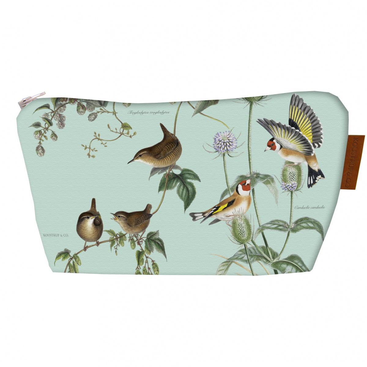 Koustrup & Co. cosmetic bag with bottom - birds of the garden