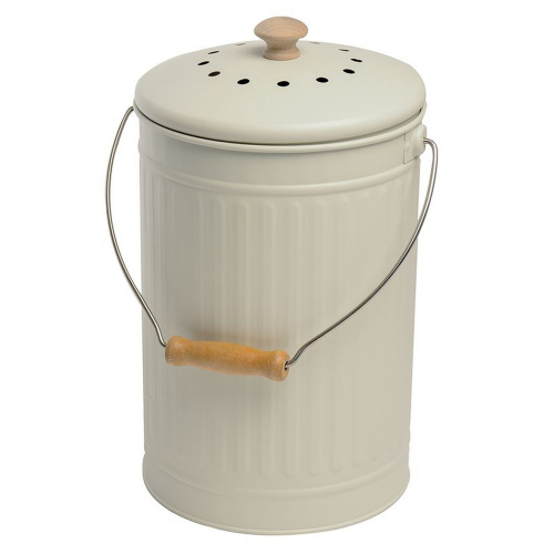 Eddingtons kompostbehållare med kolfilter - 7 L, beige