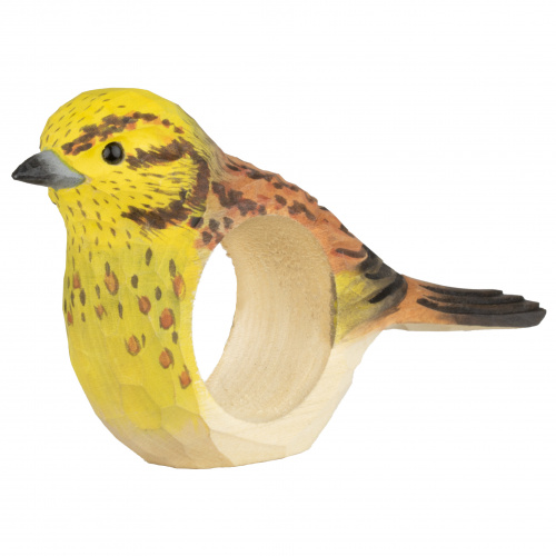 Wildlife Garden napkin ring - yellow sparrow