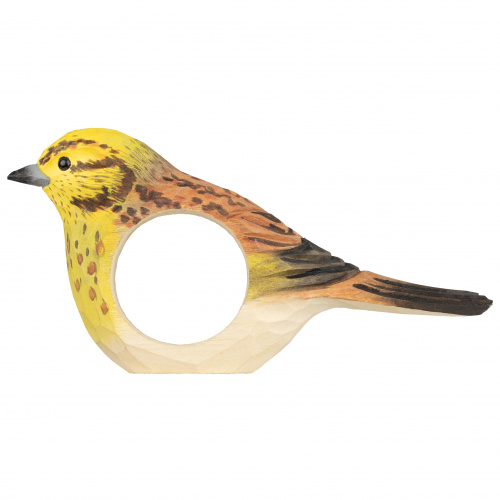 Wildlife Garden napkin ring - yellow sparrow