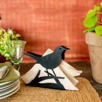 Wildlife Garden letter holder with blackbird