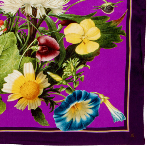 Jim Lyngvild silk scarf, 50x50 - purple