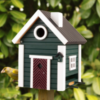 Wildlife Garden nest box / automatic feeder - green