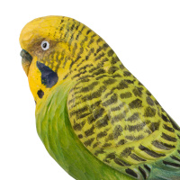 Wildlife Garden wood-carved bird - parakeet