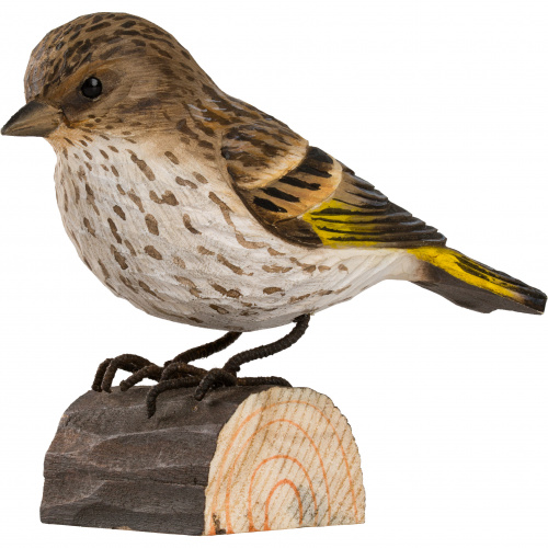 Wildlife Garden tree bird - the pine wood-carved bird